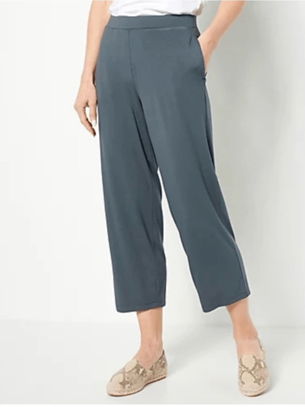 💙 NEW Jackpot Wide-Leg Cropped Pants - Slate Blue